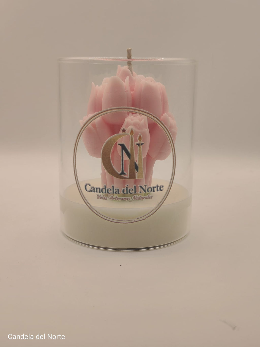 Tulipanes en vaso